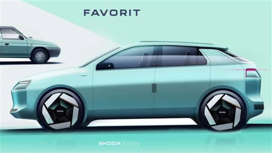 Skoda Favorit Concept Returns as a Futuristic Retro-Inspired Electric Hatchback