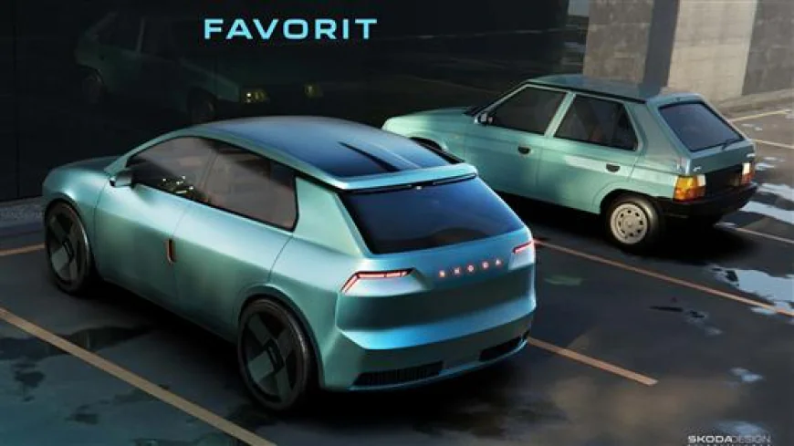 Skoda Favorit Concept Returns as a Futuristic Retro-Inspired Electric Hatchback
