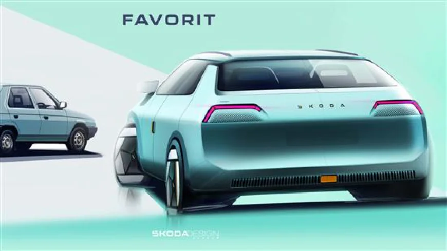 Skoda Favorit Concept Returns as a Futuristic Retro-Inspired Electric Hatchback